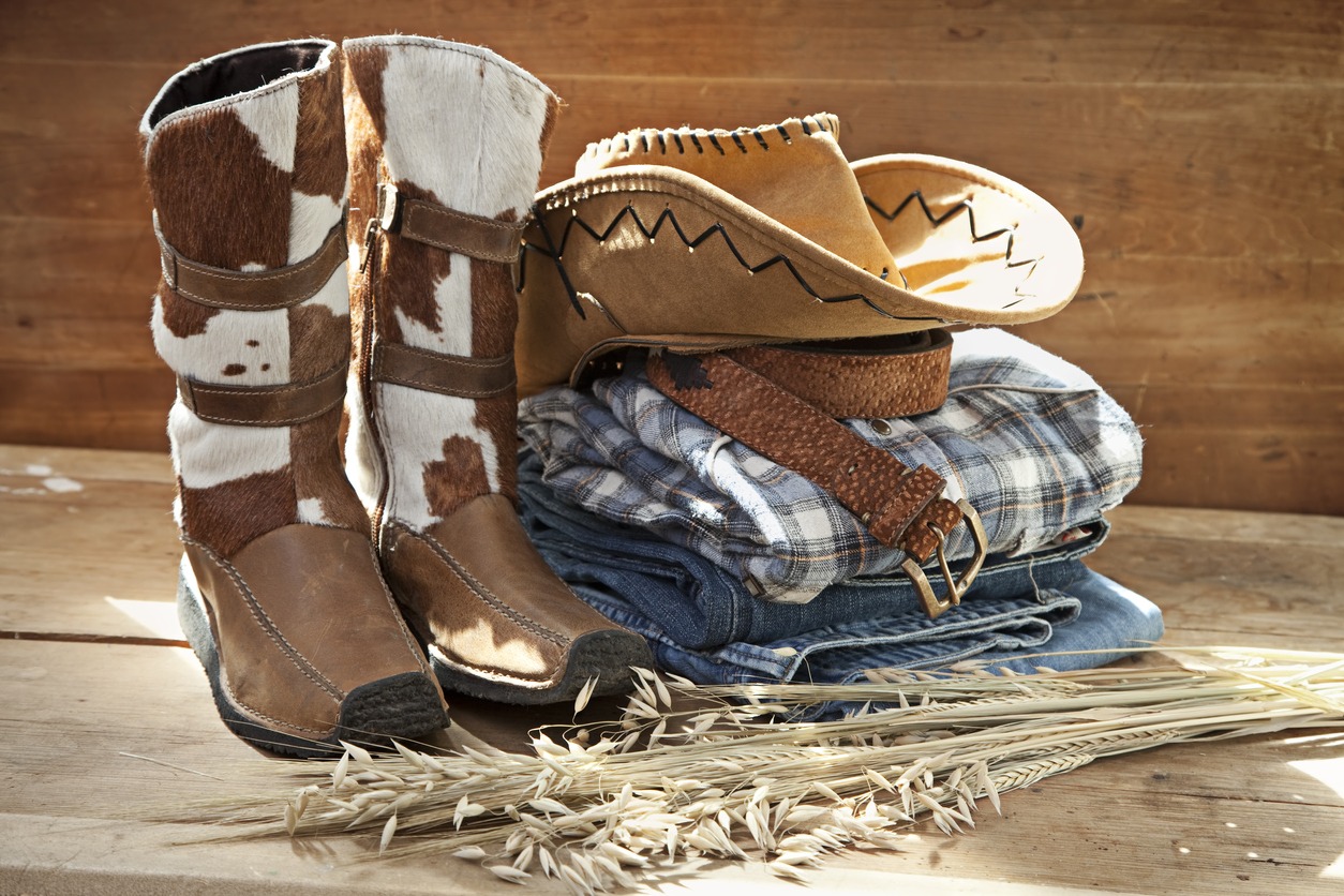 cowboy boots, cowboy hat, cowboy belt