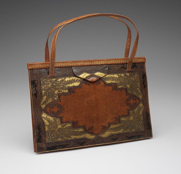 Tooled leather handbag made by Prada, 1935-45