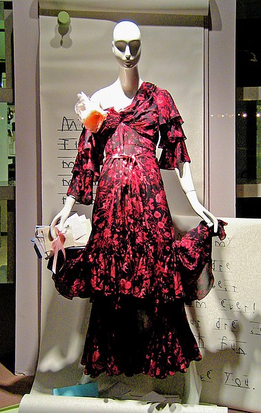 a Gucci dress on a mannequin at the Holt Renfrew store in Montreal, Canada