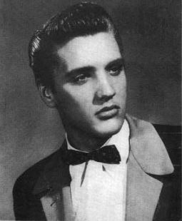 a promotional photograph of Elvis Presley taken in 1954
