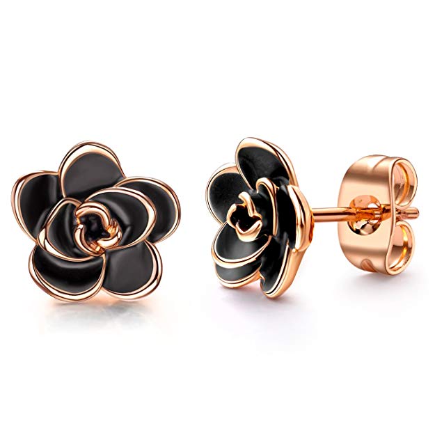 AllenCOCO-18K-Gold-Plated-Black-Rose-Flower-Stud-Earrings-for-Women