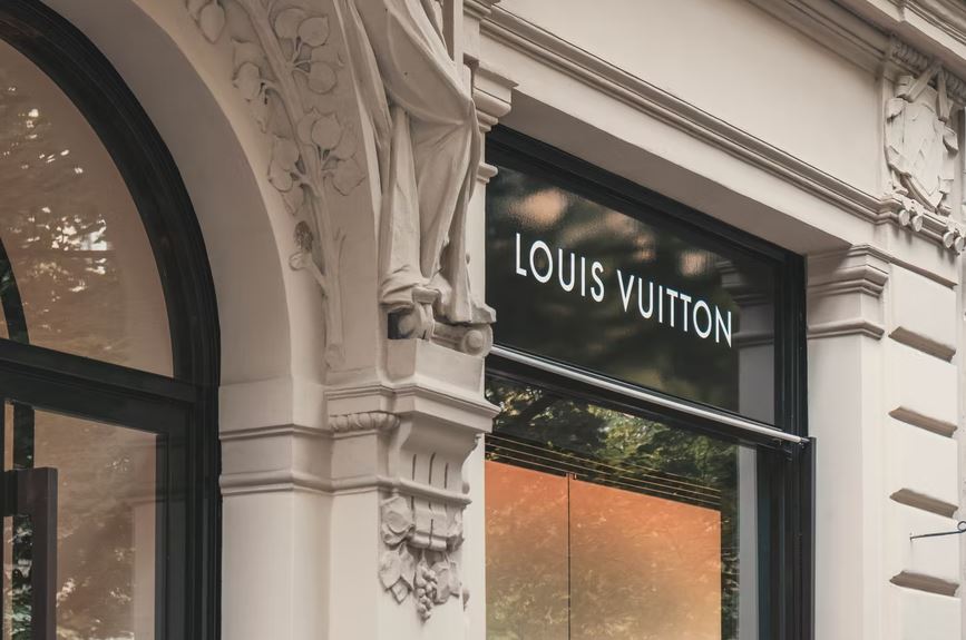 outside a Louis Vuitton store