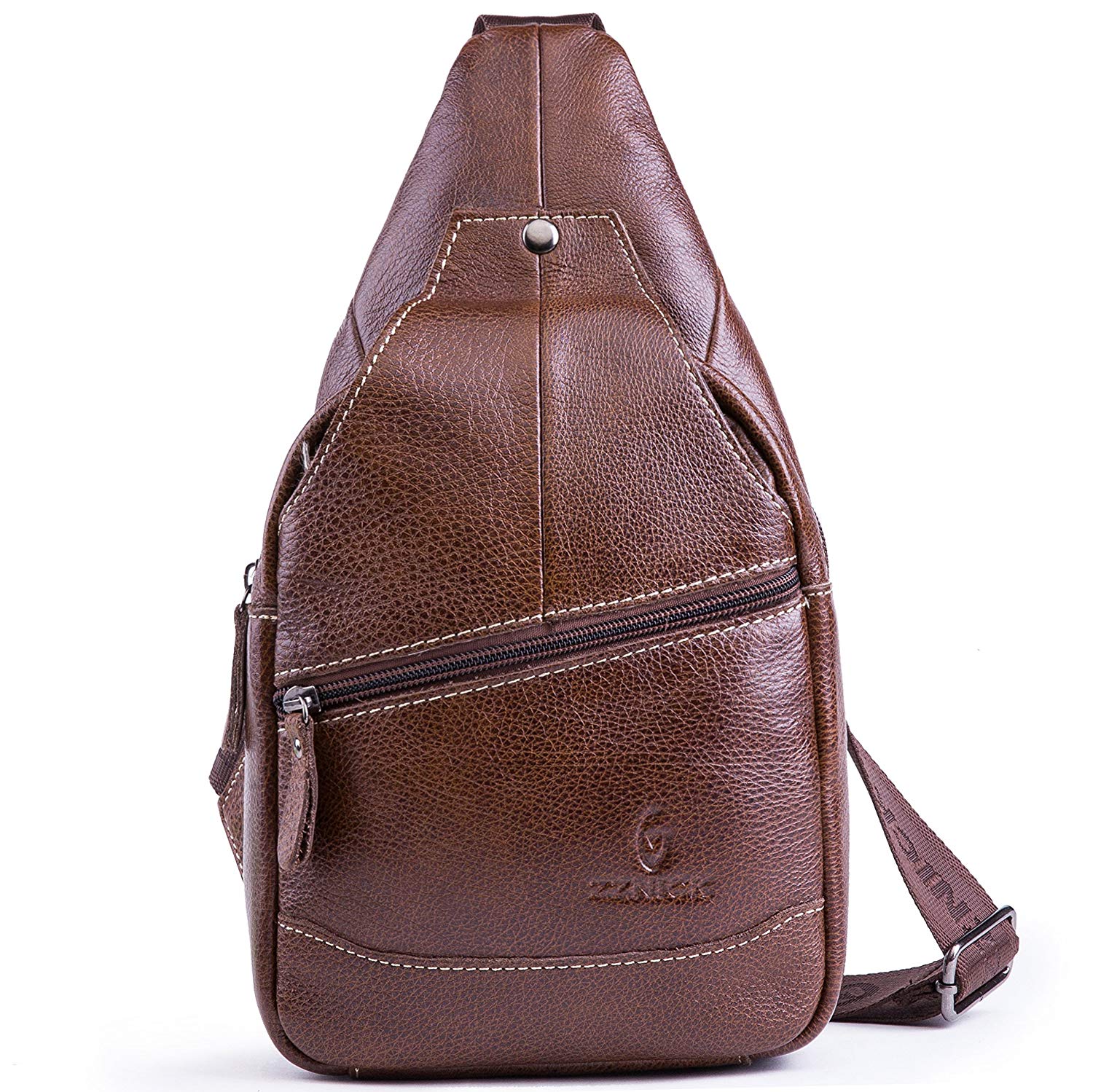 Chrysansmile-Genuine-Leather-Shoulder-Sling-Backpack-Bag