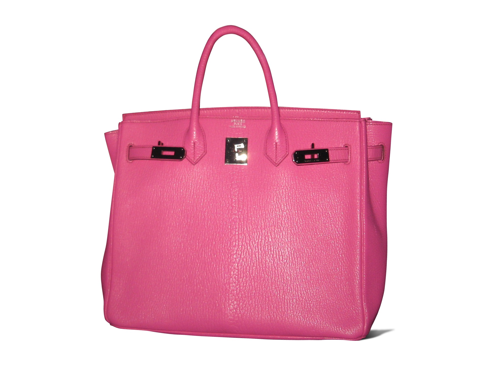 A pink Birkin bag
