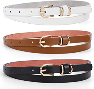 Women Skinny Leather Belt by LeaCoolKey