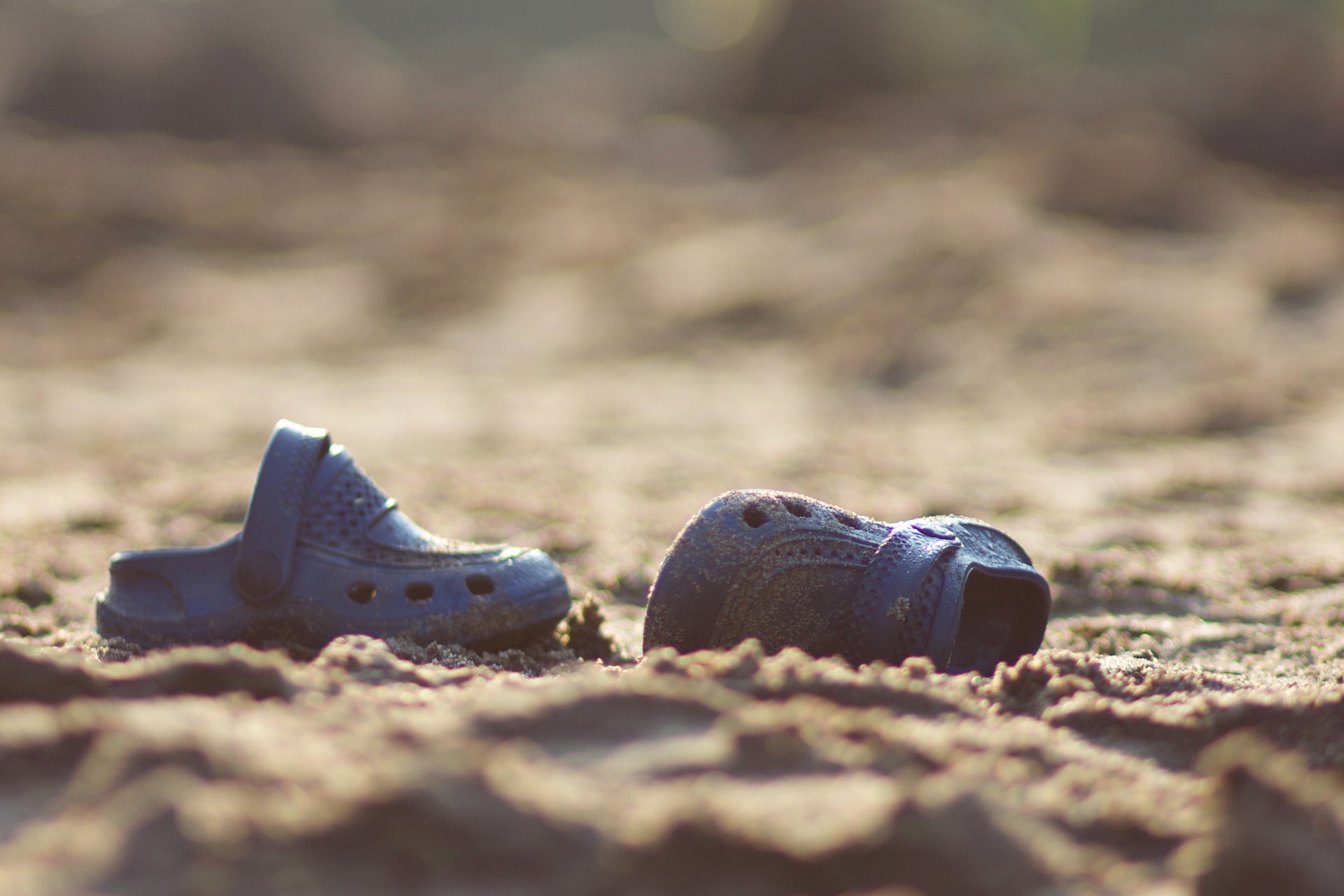 clog sandals on the beach