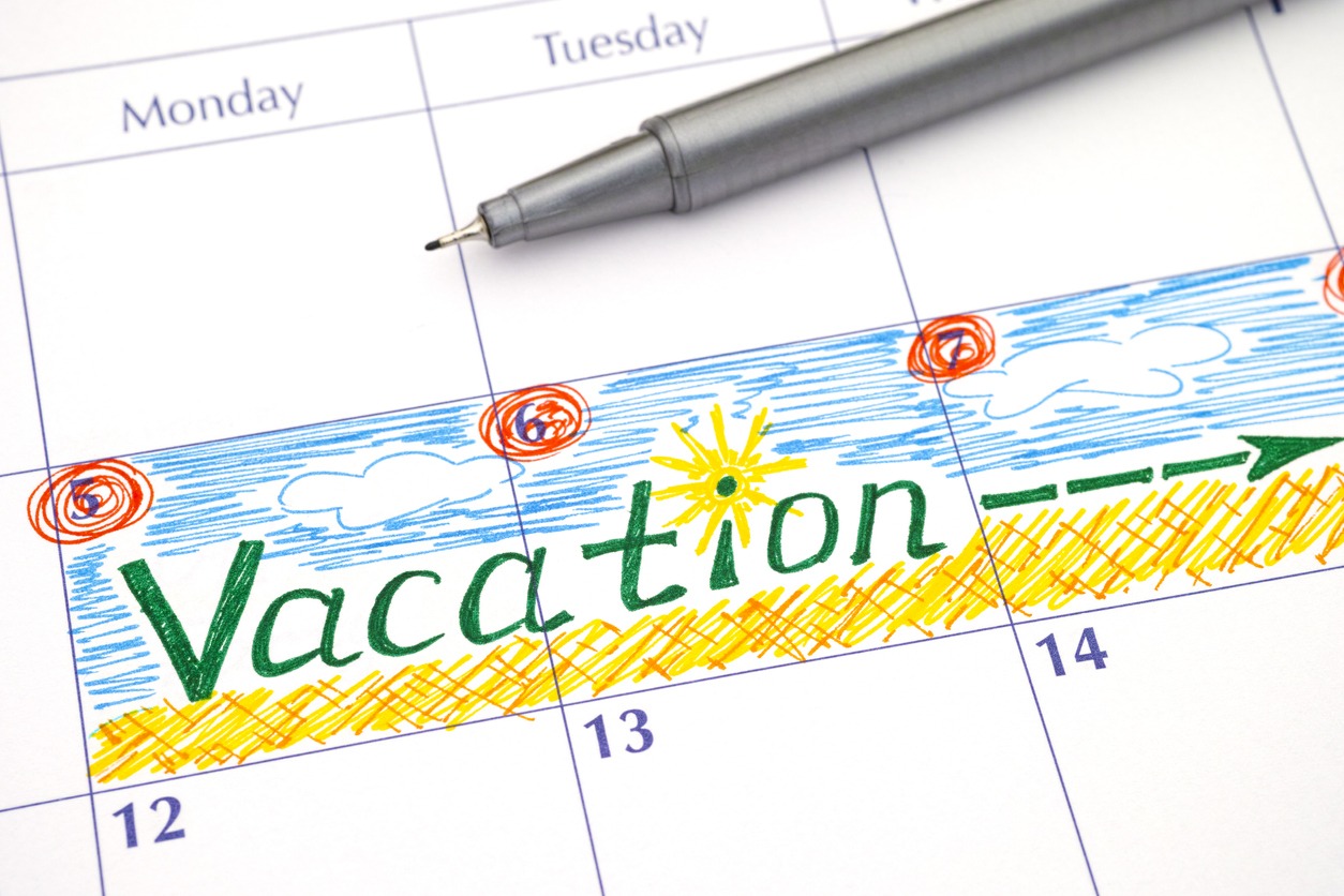vacation reminder calendar