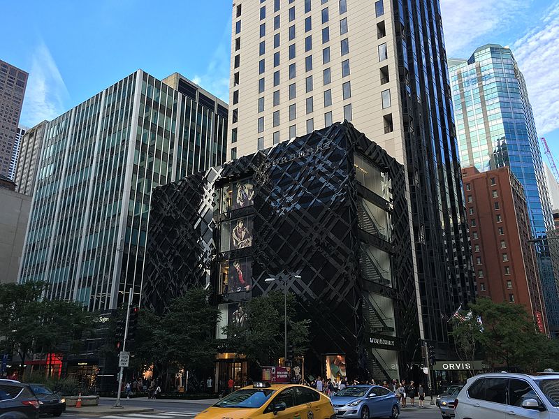 Burberry Chicago flagship store on the Magnificent Mile, built in 2012