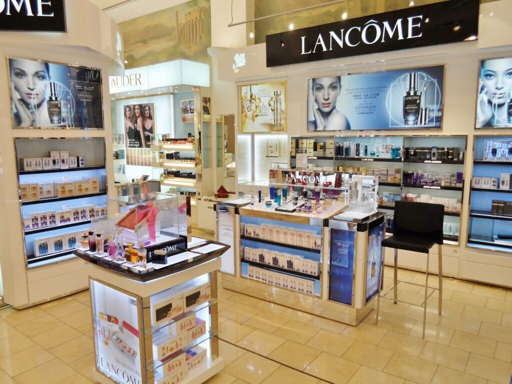 Lancôme counter at DFS Galleria Customhouse in Auckland, New Zealand