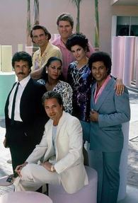 Group-picture-of-the-famous-cast-of-Miami-Vice-taken-during-season-2-shooting.
