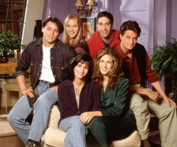 Picture-showing-the-cast-of-the-friends-TV-Show.-Individuals-front-Cox-and-Aniston-back-LeBlanc-Kudrow-Schwimmer-Perry