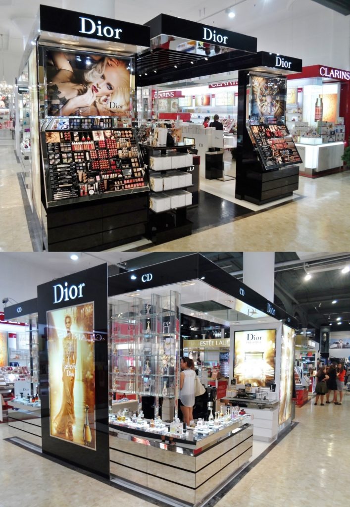 Dior cosmetics counter at New Zealand department store Smith & Caughey's in Auckland, New Zealand