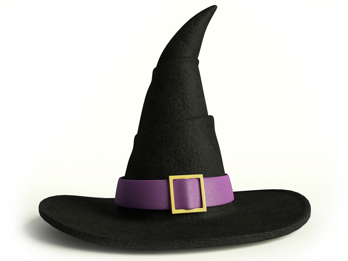 a 3D illustration of a witch hat