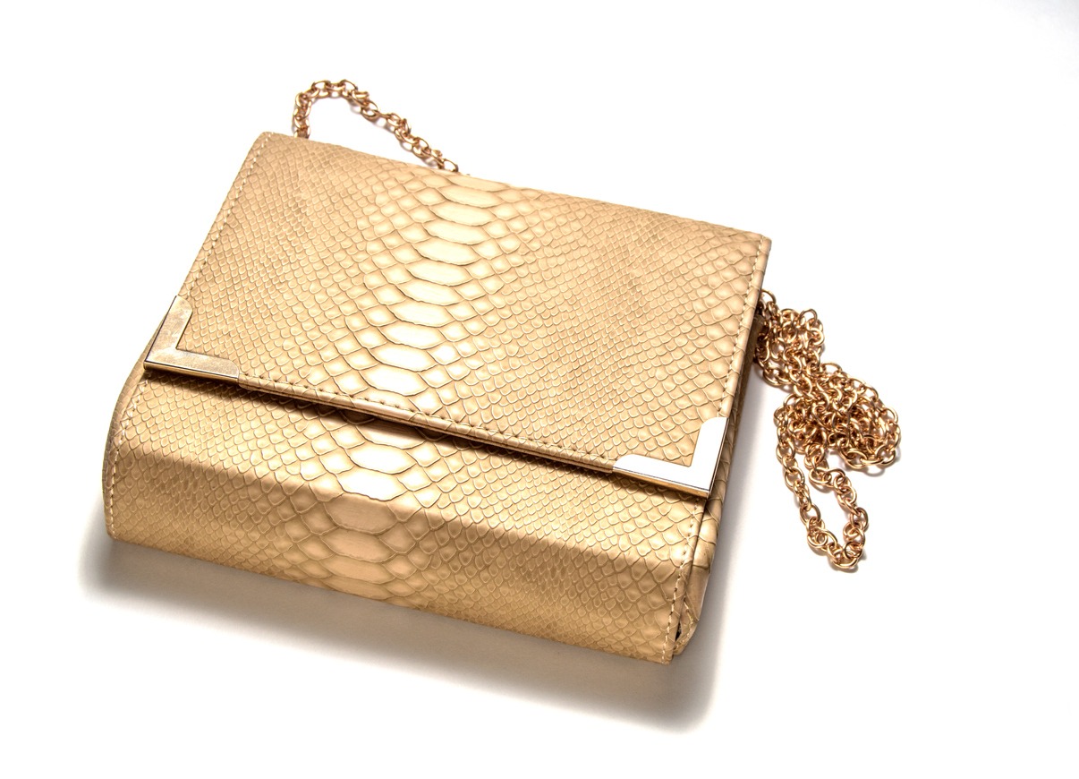 Gold Foldover purse