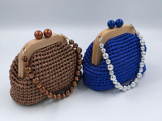 Handmade metallic clutch bags