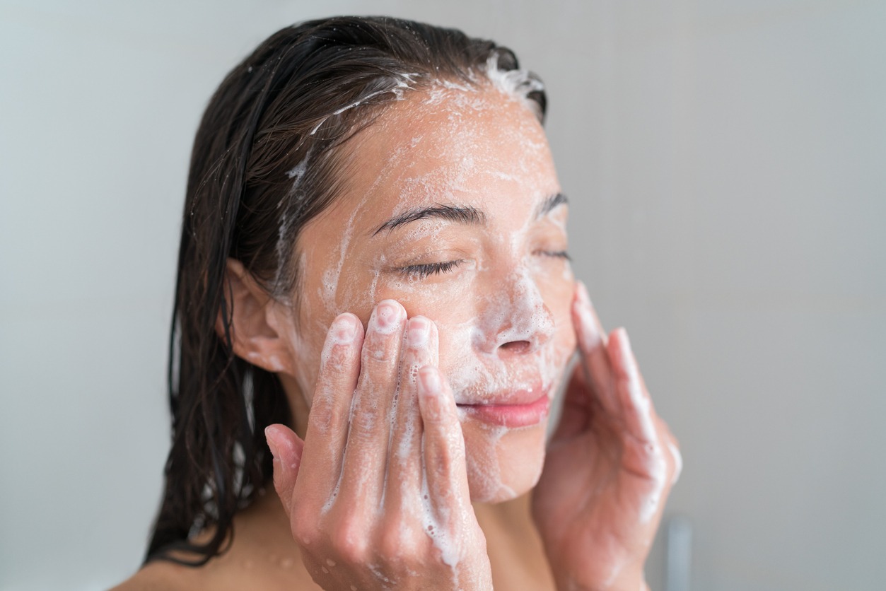 skincare, face wash, cleansing foam