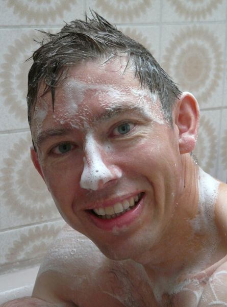 A-face-of-a-man-with-soaps-foam