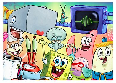 SpongeBob-Squarepants-image-of-SpongeBob-and-friends-a-machine-with-an-ECG-trace
